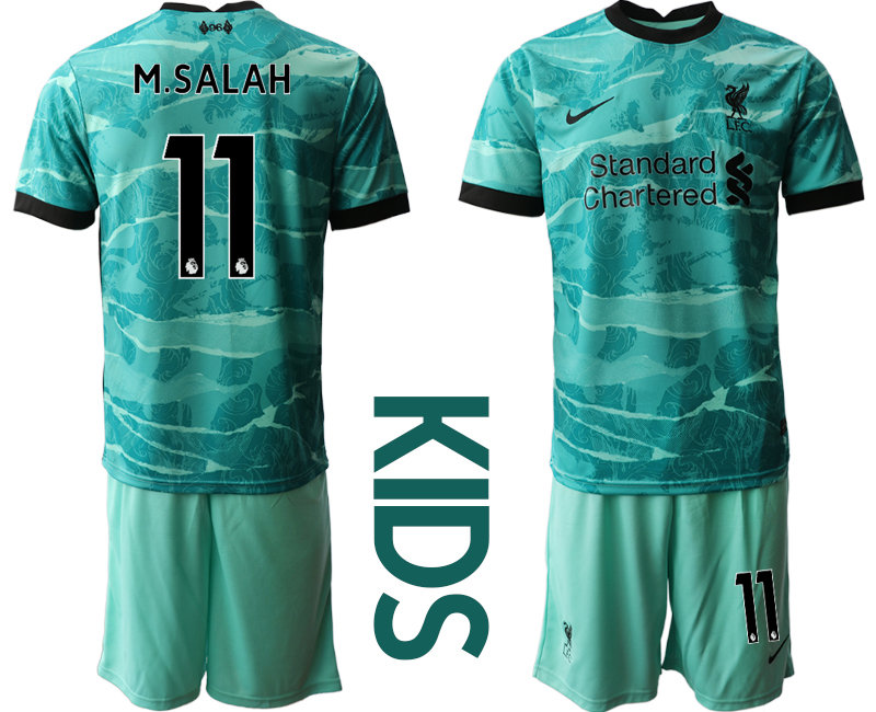 Youth 2020-2021 club Liverpool away #11 green Soccer Jerseys